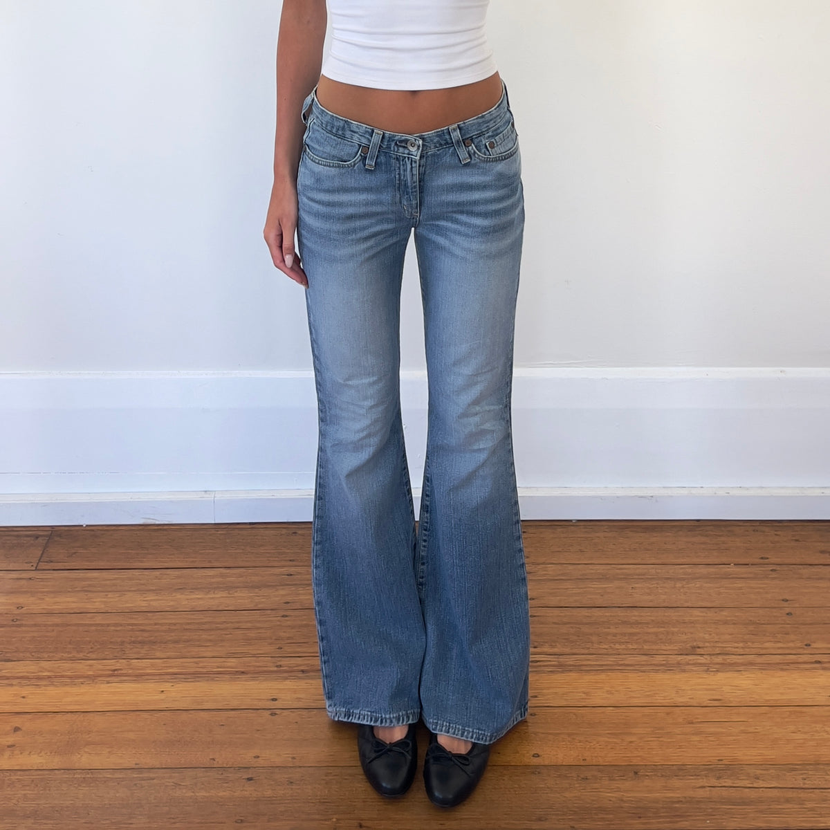 flared denim jeans