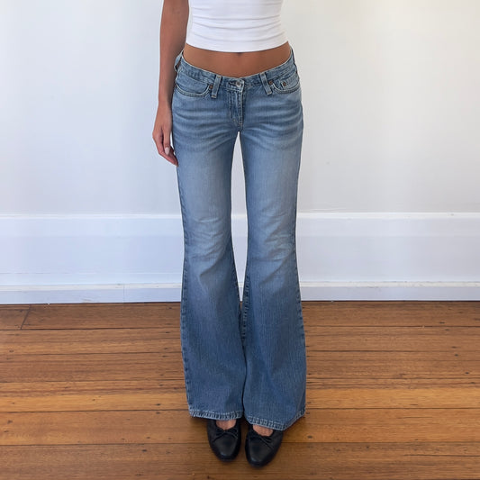 flared denim jeans