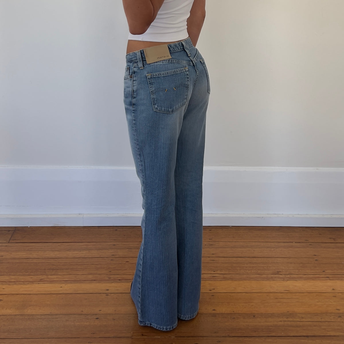 flared denim jeans
