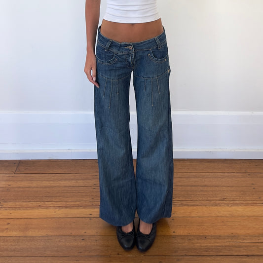 low rise wide leg jeans