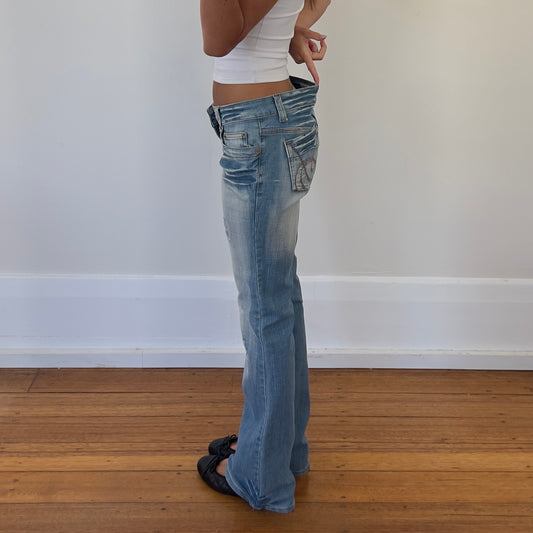 low rise bootcut jeans