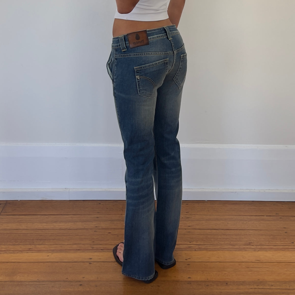 low rise bootcut jeans