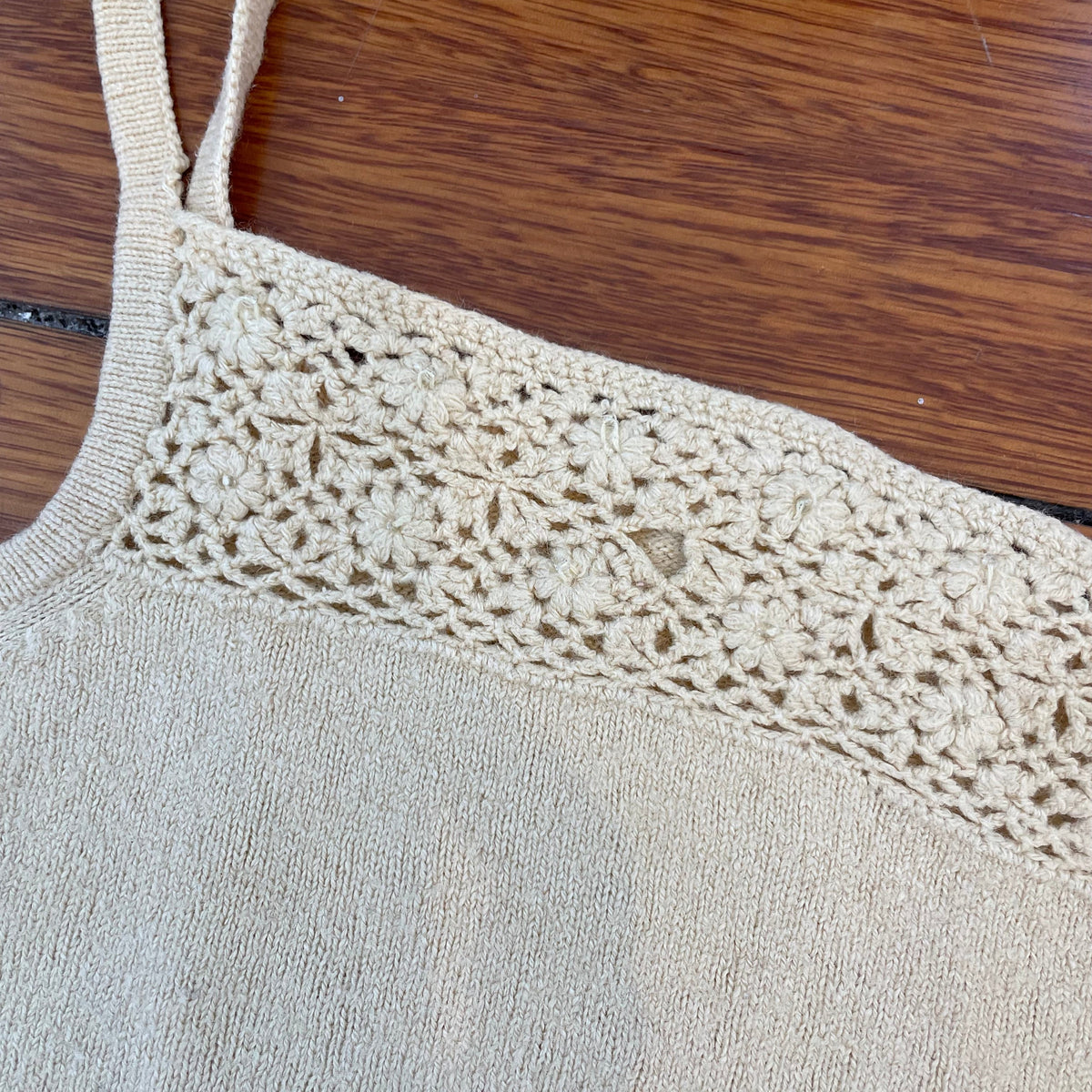 silk/wool cream tank