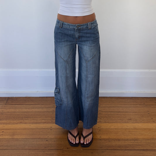 wide leg denim jeans