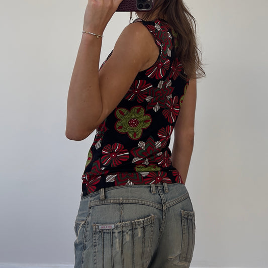 floral wrap look top