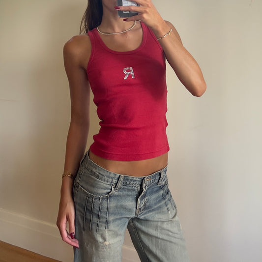 y2k red Roxy tank