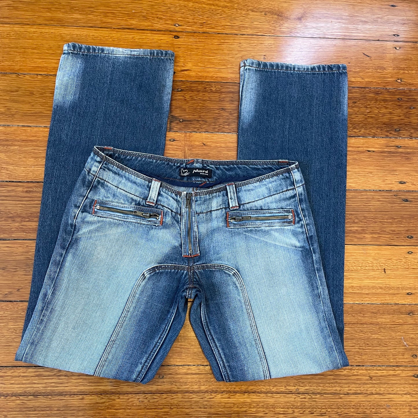 low rise denim jeans