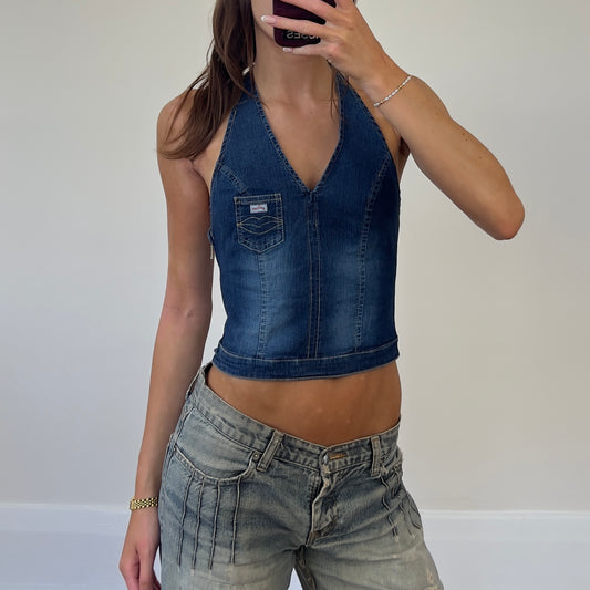 denim halter top