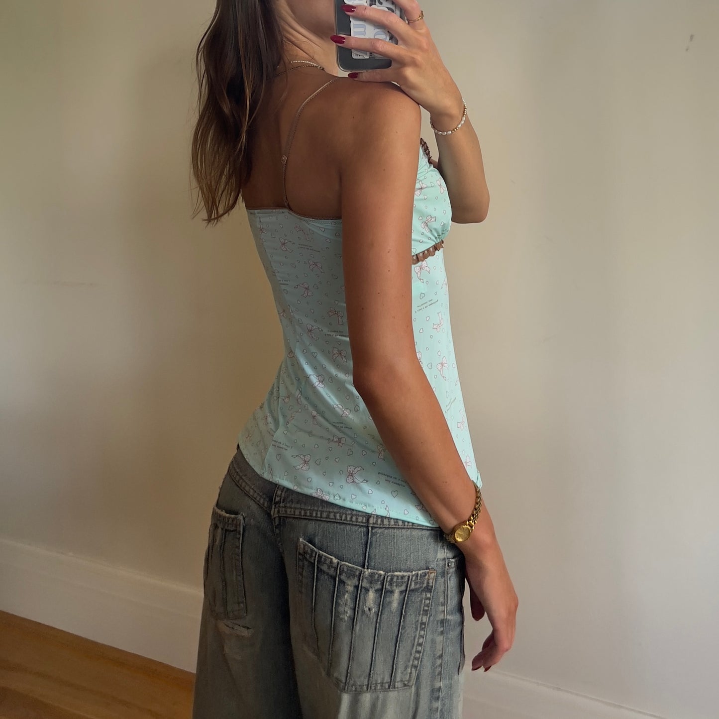 y2k print cami