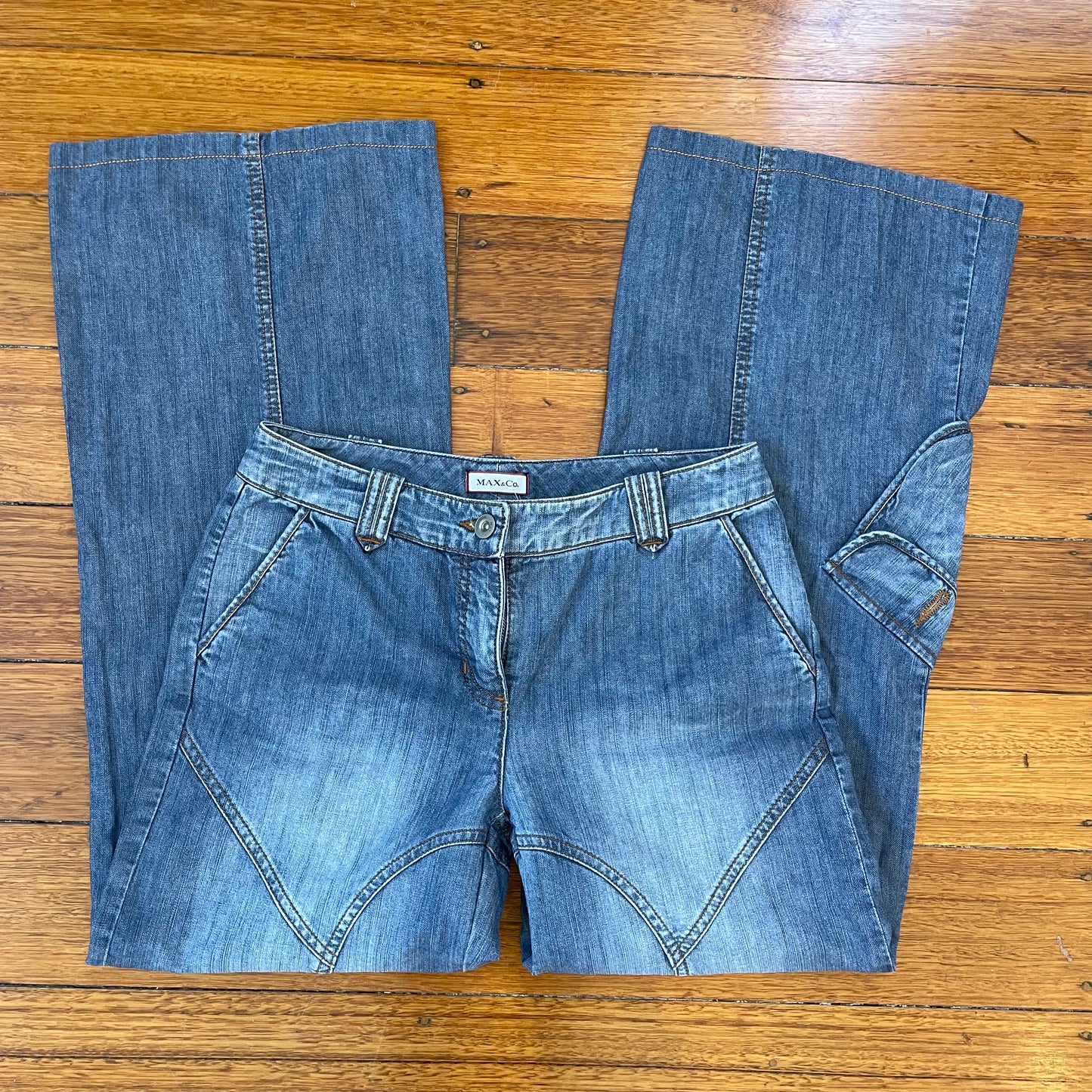 wide leg denim jeans