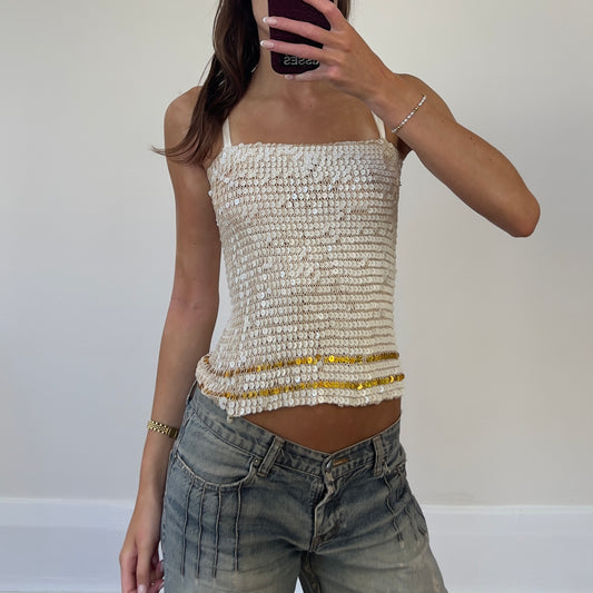 sequin knit tank