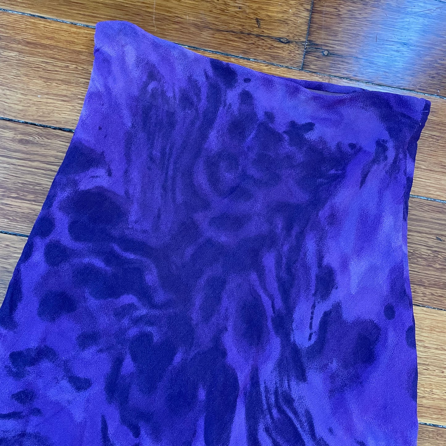 graphic purple midi skirt