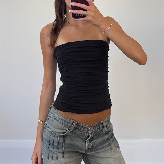 ruched strapless tube top