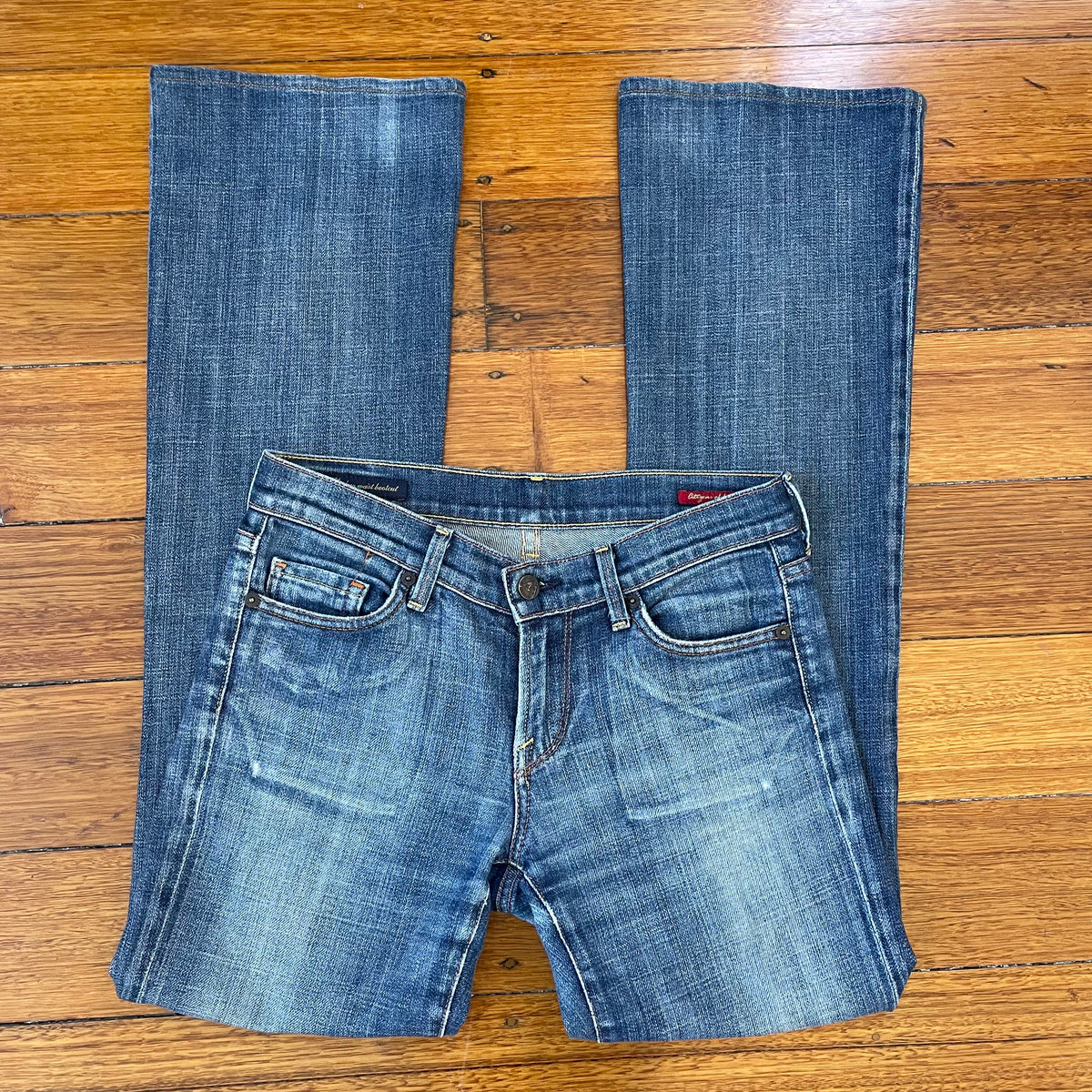 low rise bootcut jeans