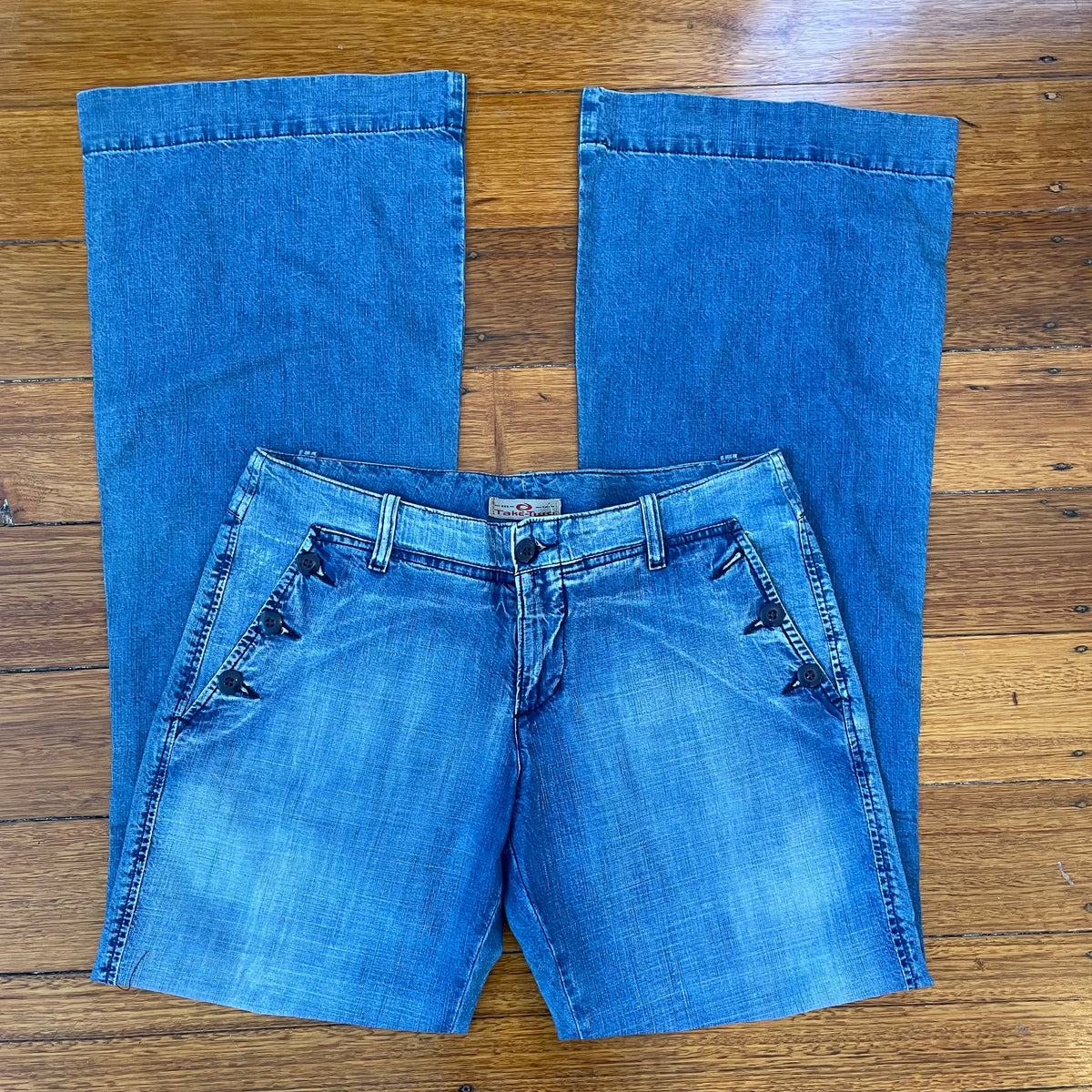 wide leg denim jeans