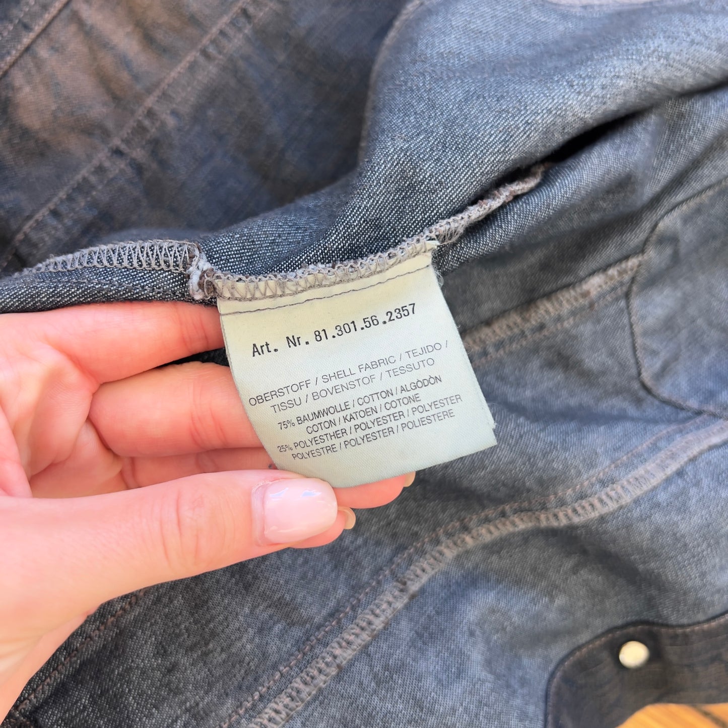dark denim button up jacket
