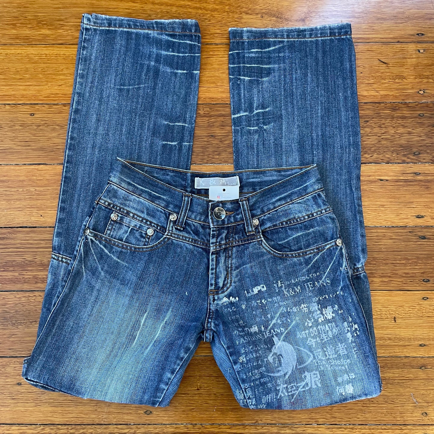 graphic cargo jeans