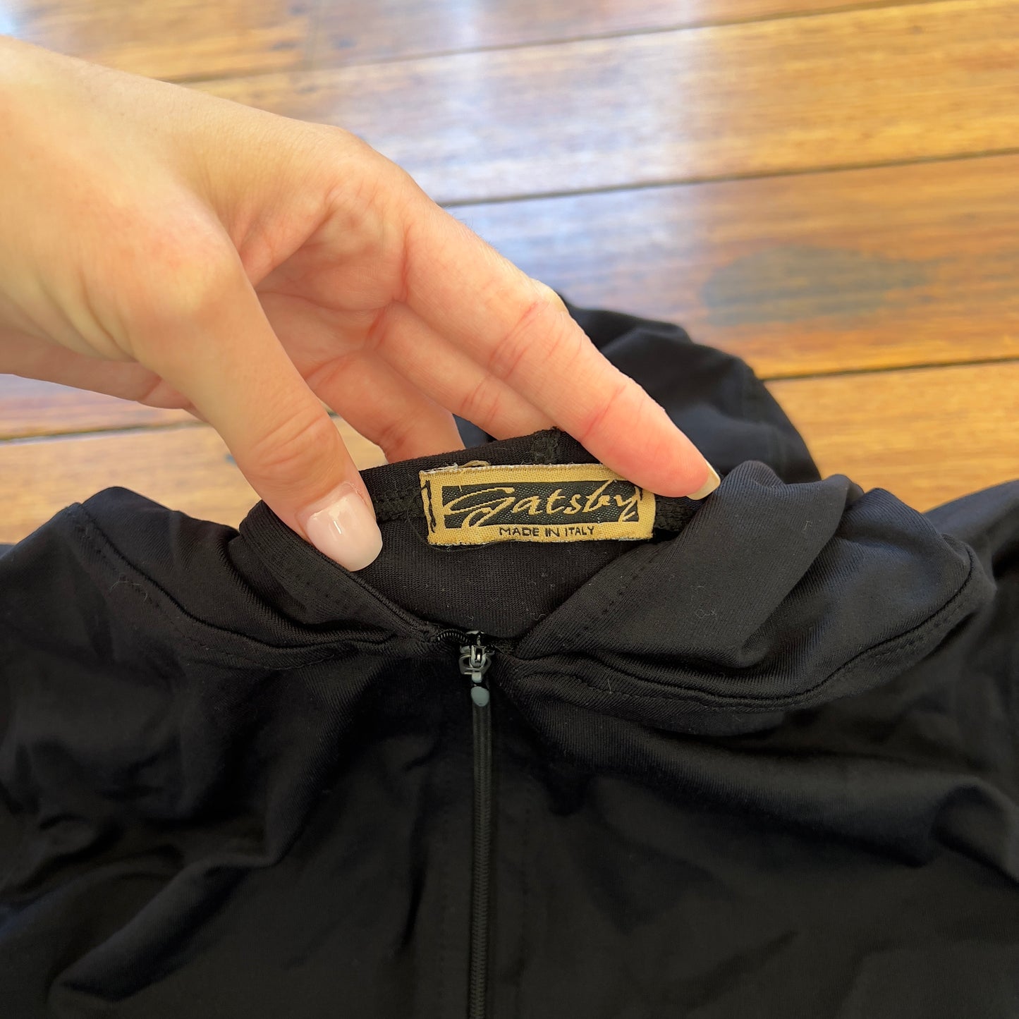 black zip ip jacket