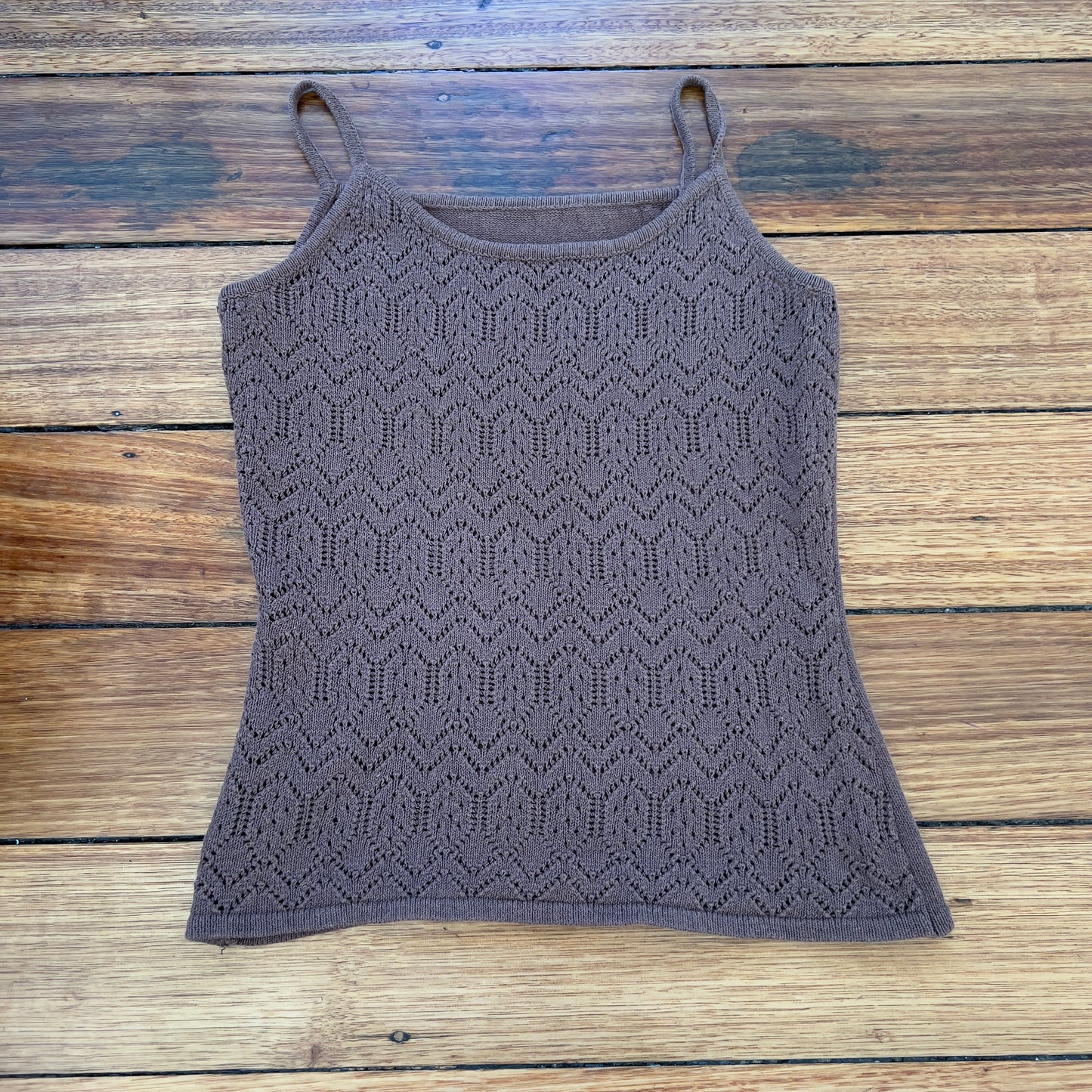 brown knit tank
