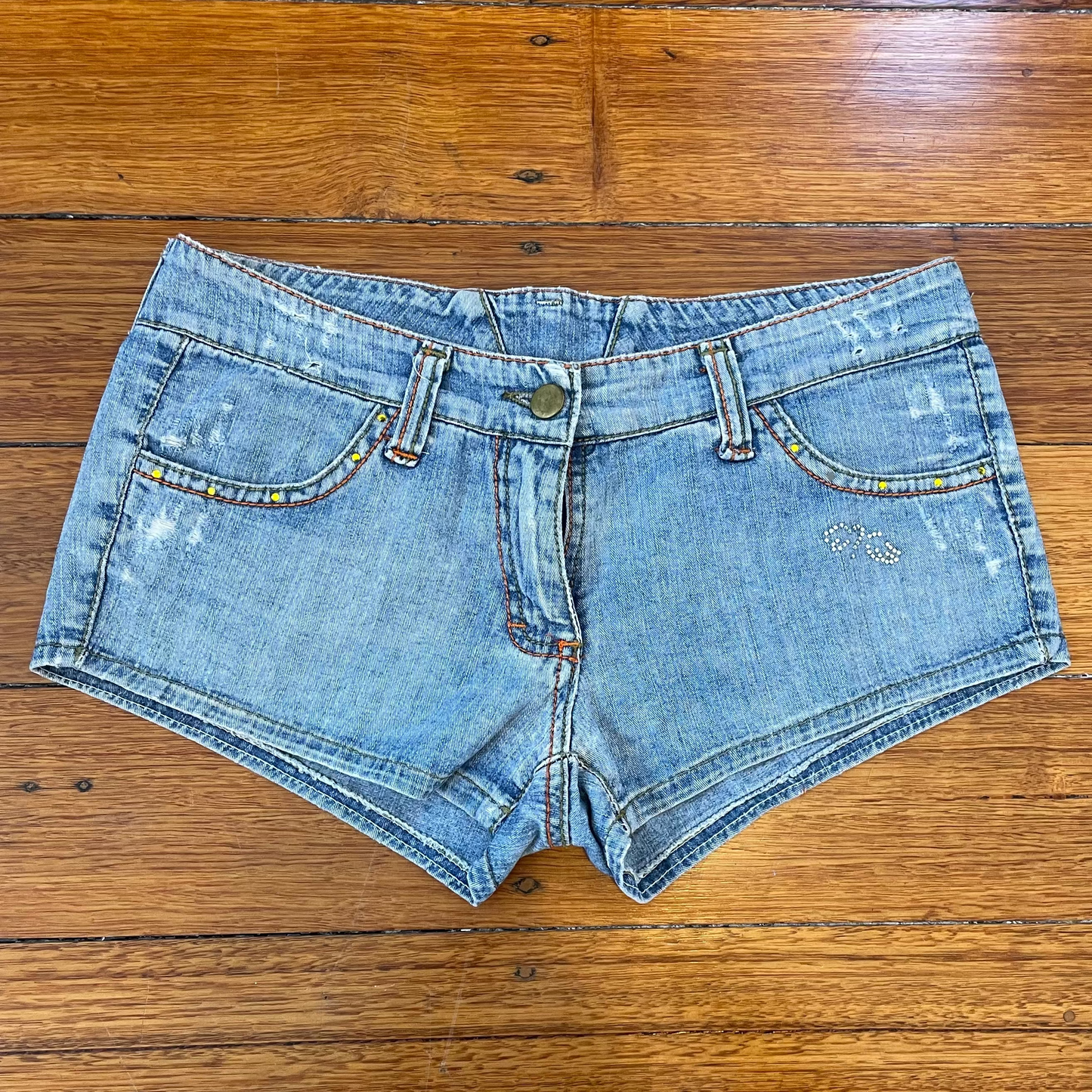 low rise mini shorts
