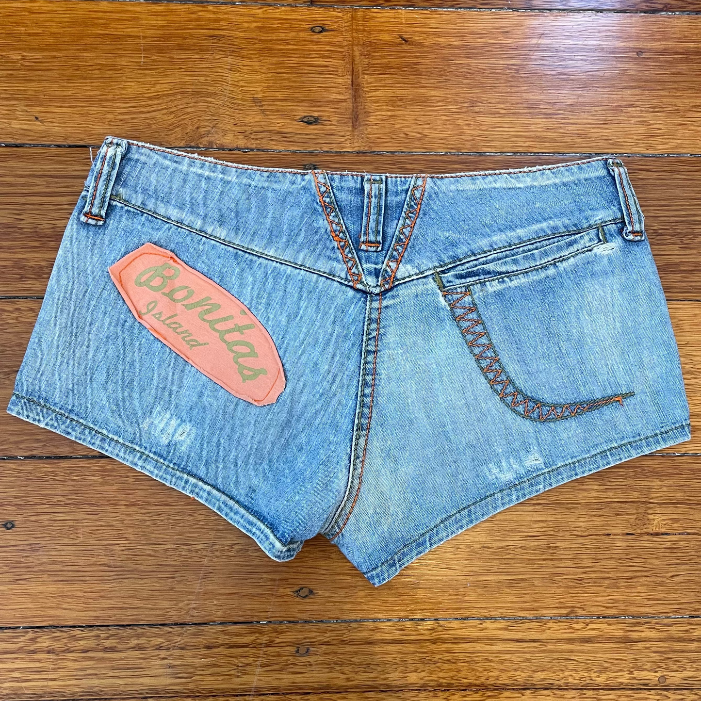 low rise mini shorts