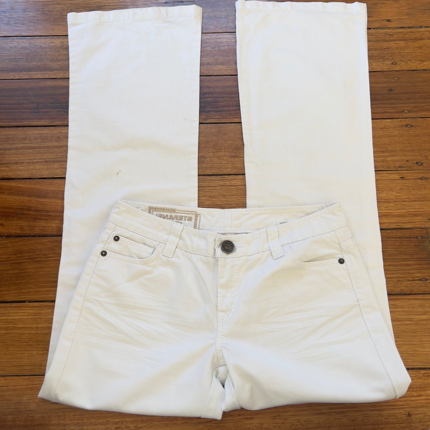 white wide leg jeans