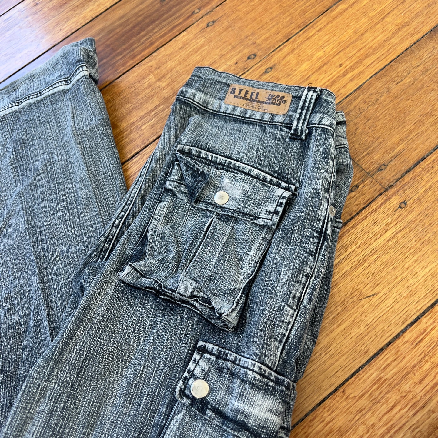 cargo style denim jeans