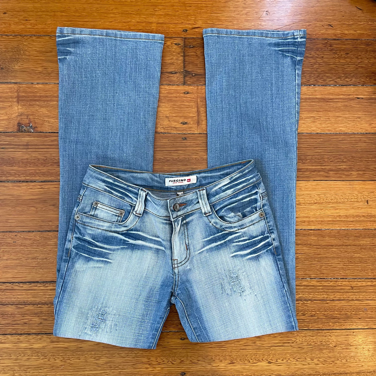low rise bootcut jeans