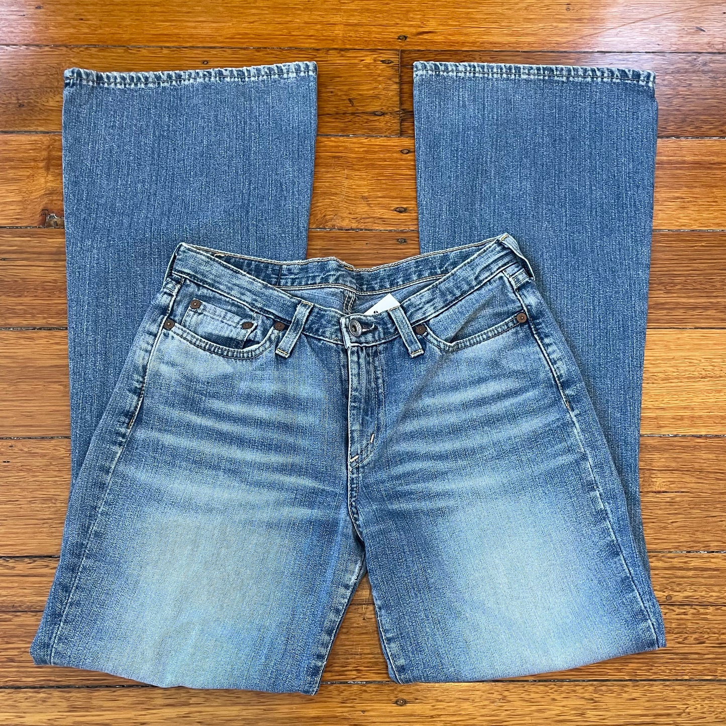 flared denim jeans