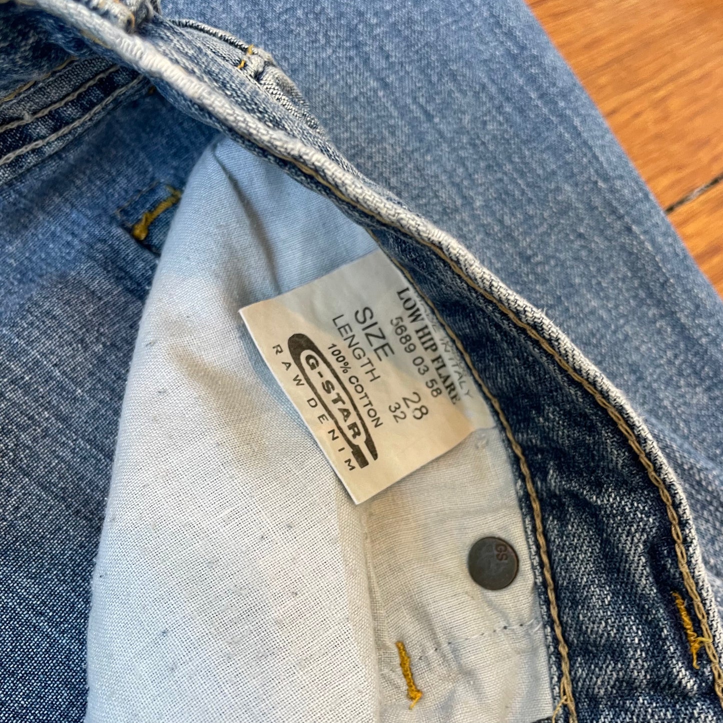 flared denim jeans