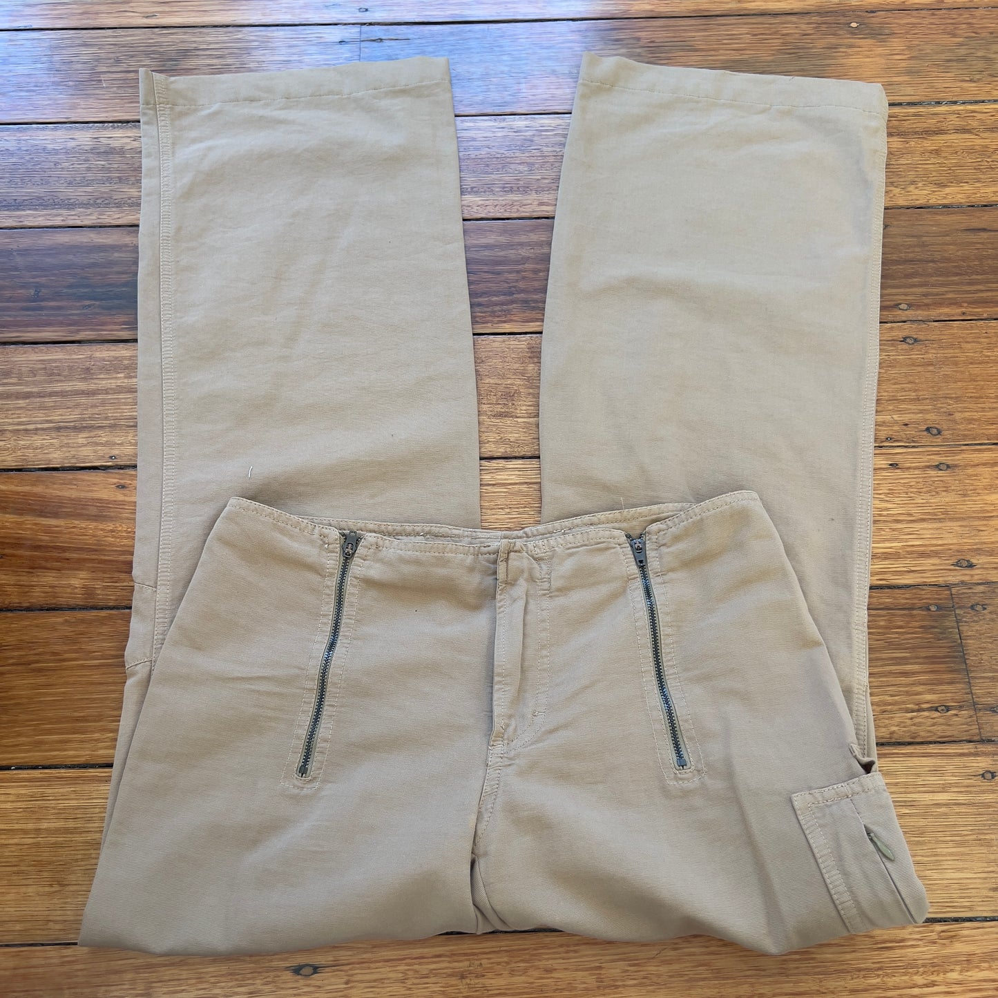 tan wide leg pants