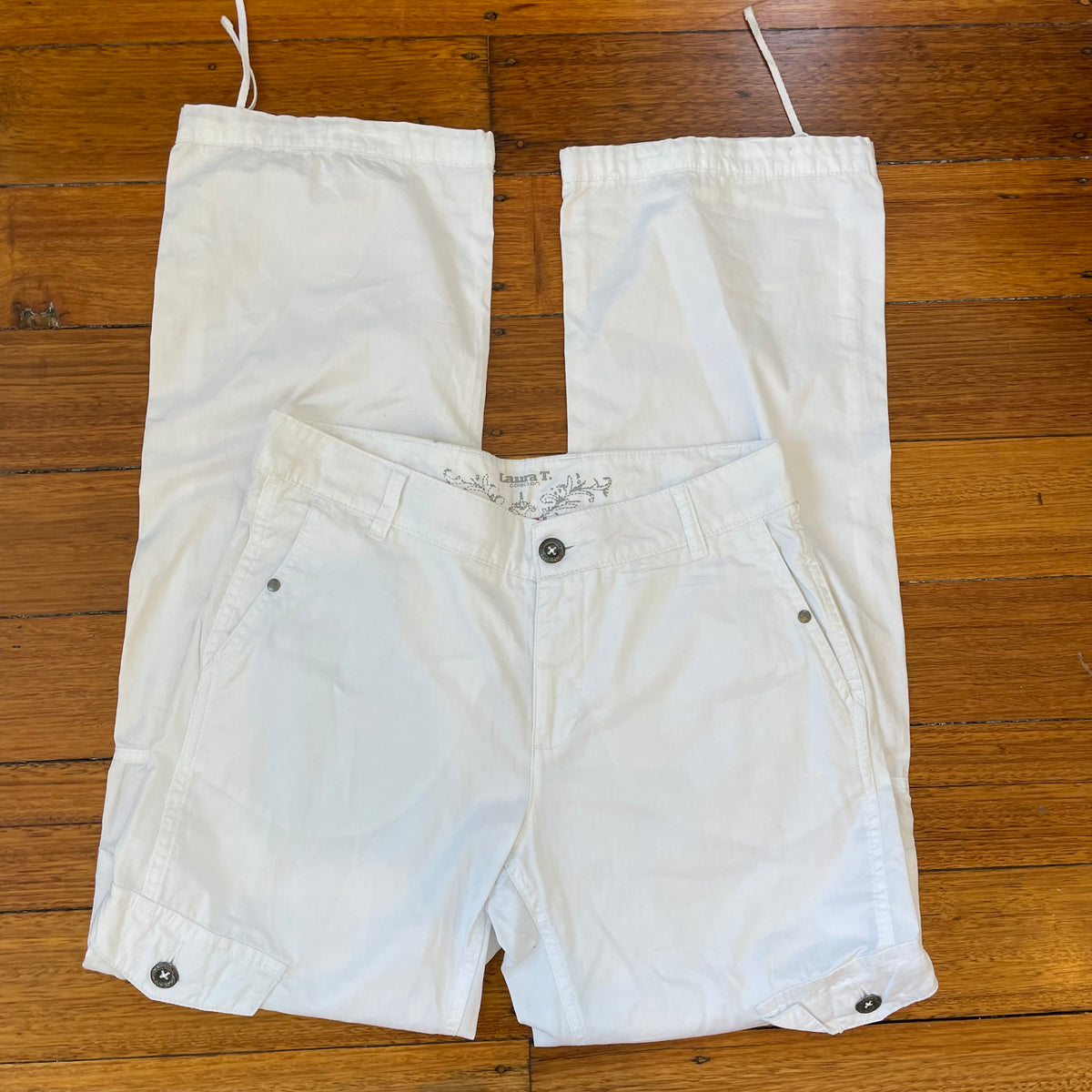 white baggy cargo pants