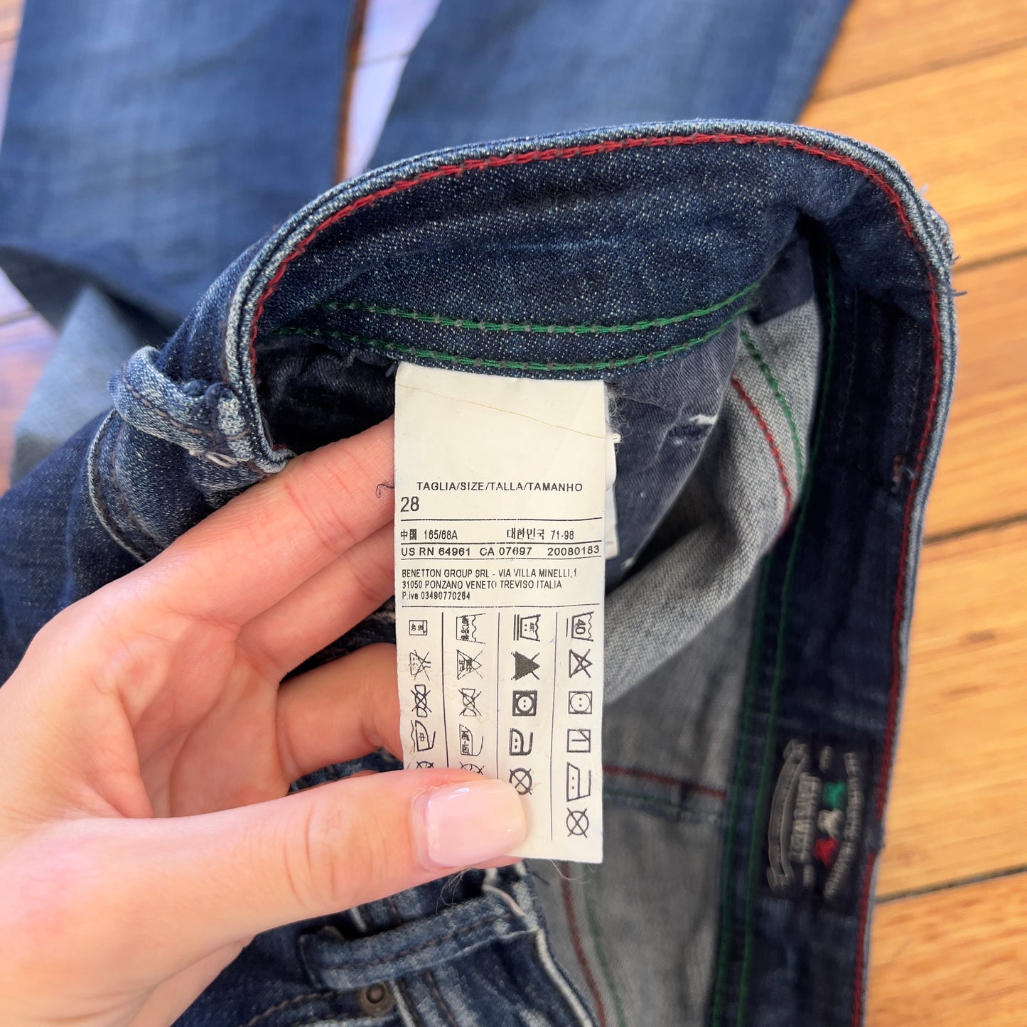 dark denim bootcut jeans