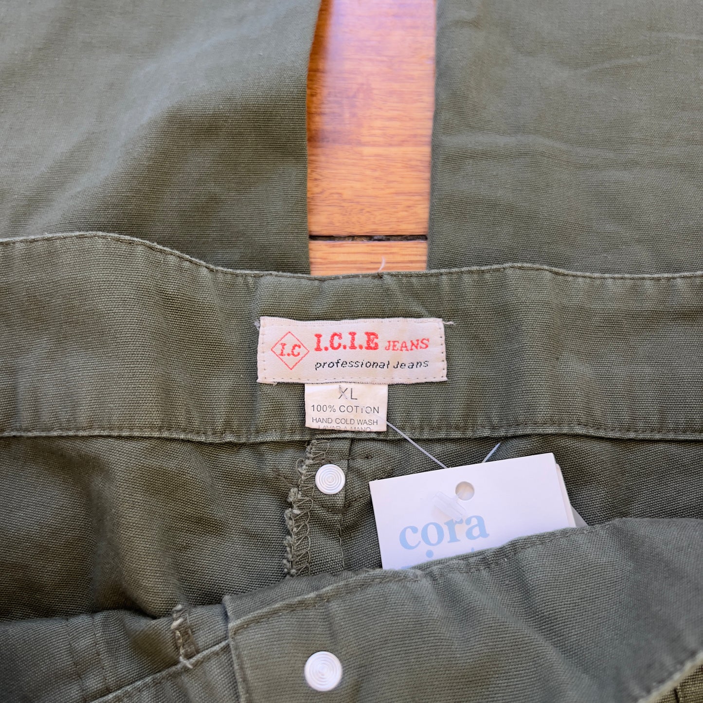khaki army style cargo pants