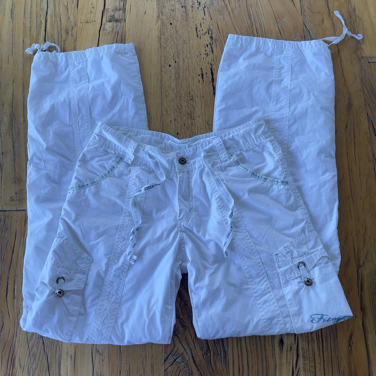 white baggy cargo pants