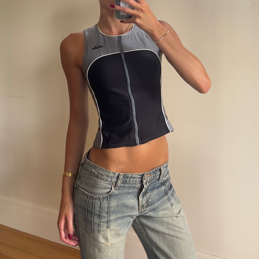 2000s Ellesse zip-up sports tank