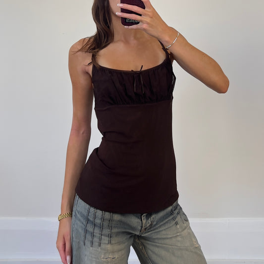 brown mesh cami