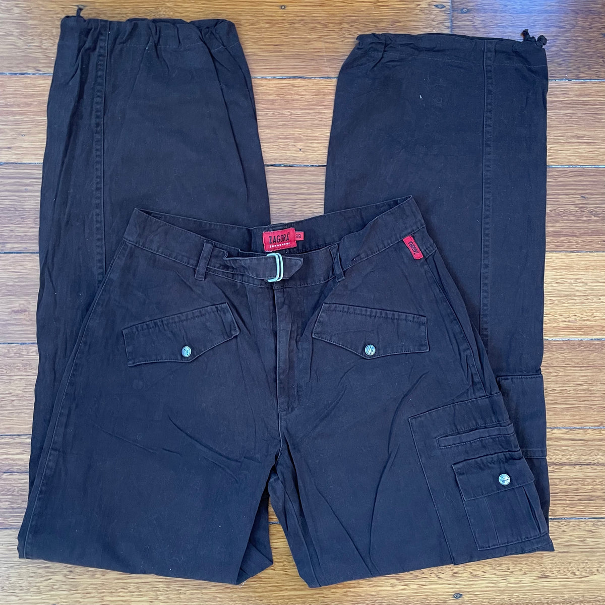 brown baggy cargo pants