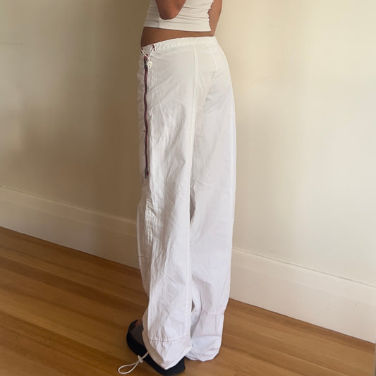 y2k white baggy pants