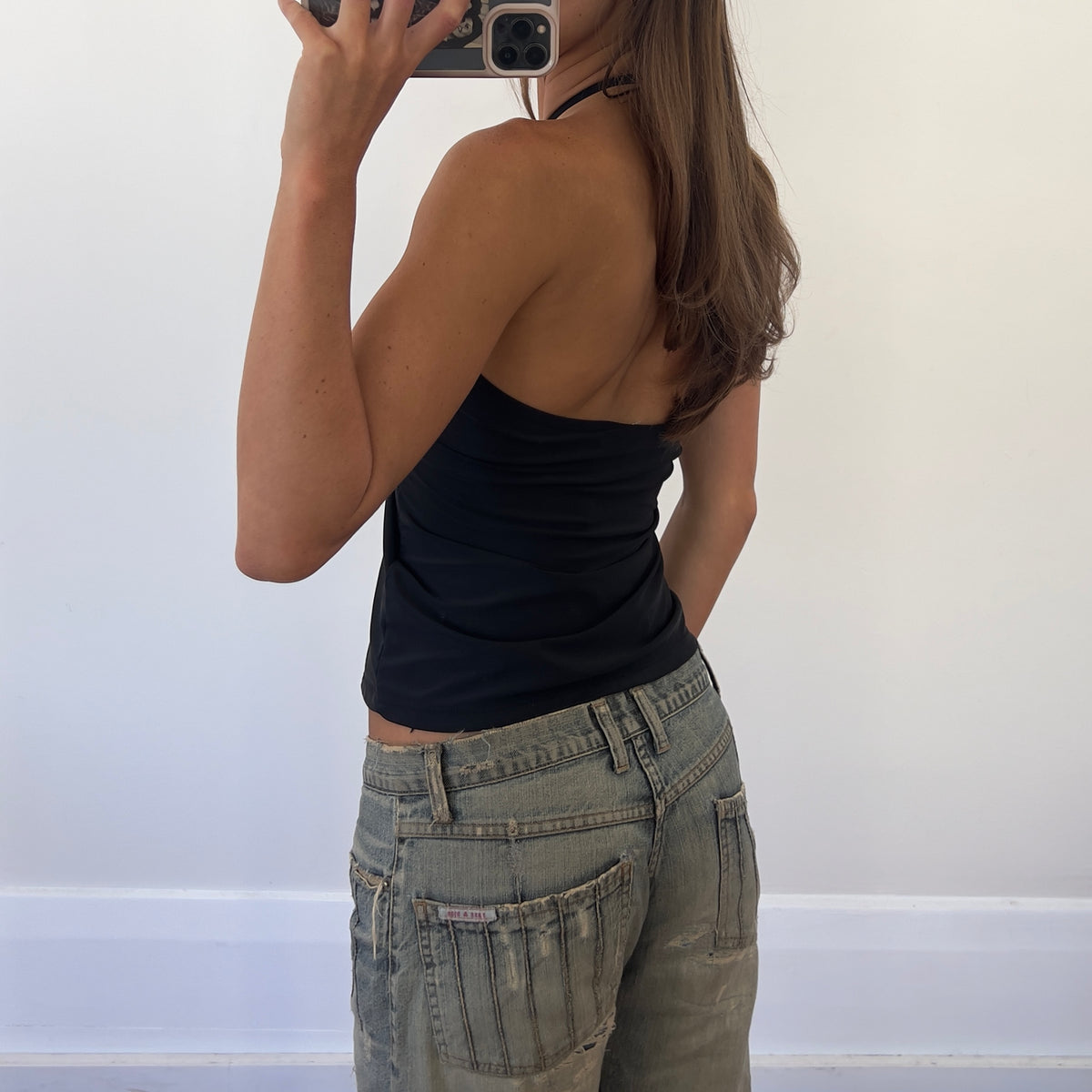 black halter top