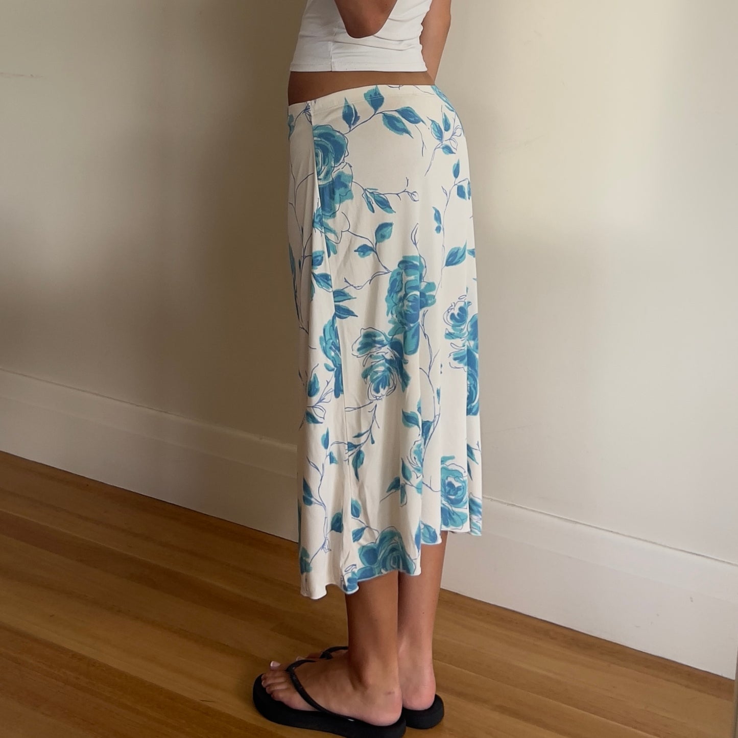 floral midi skirt