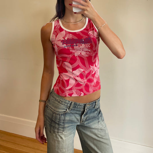90s red graphic tank