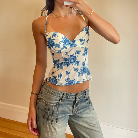 vintage floral corset