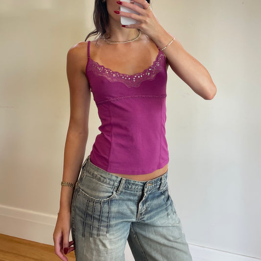 y2k purple cami