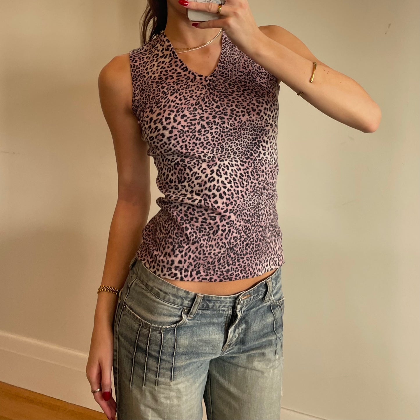 animal print tank top