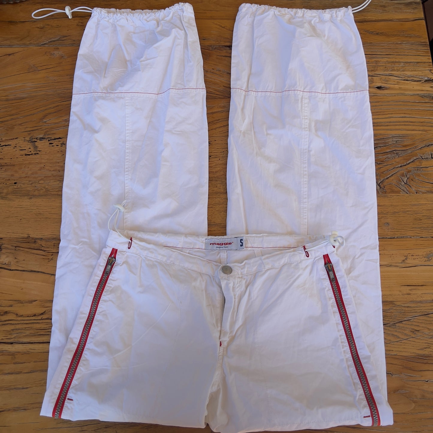 y2k white baggy pants