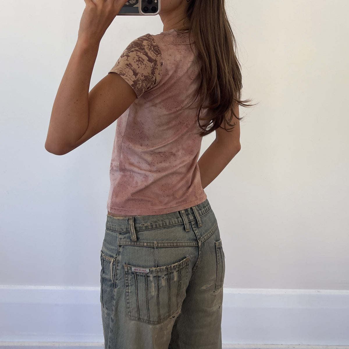 graphic beaded tee