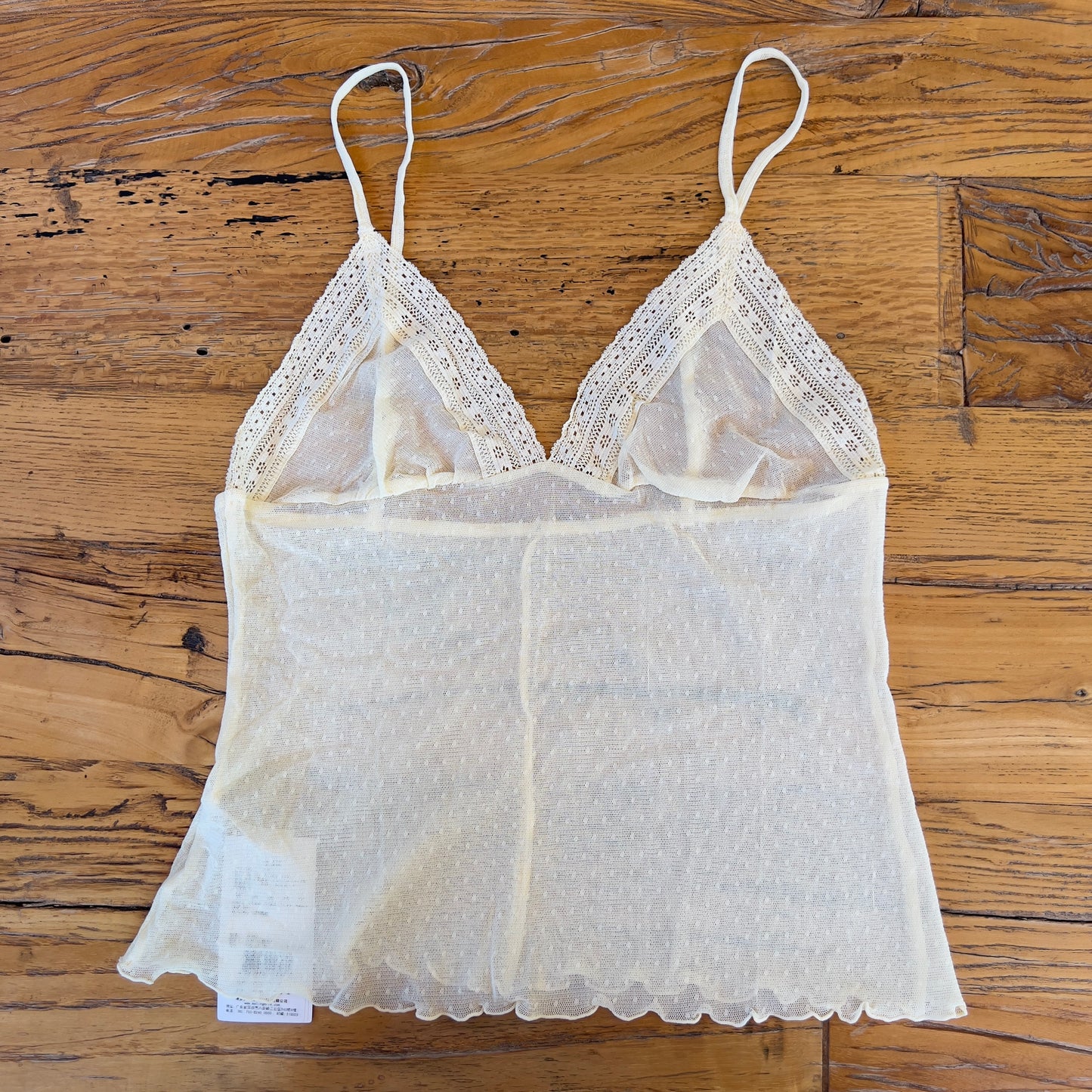 pale yellow sheer cami