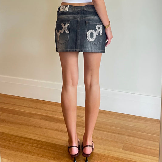 vintage Roxy denim mini skirt