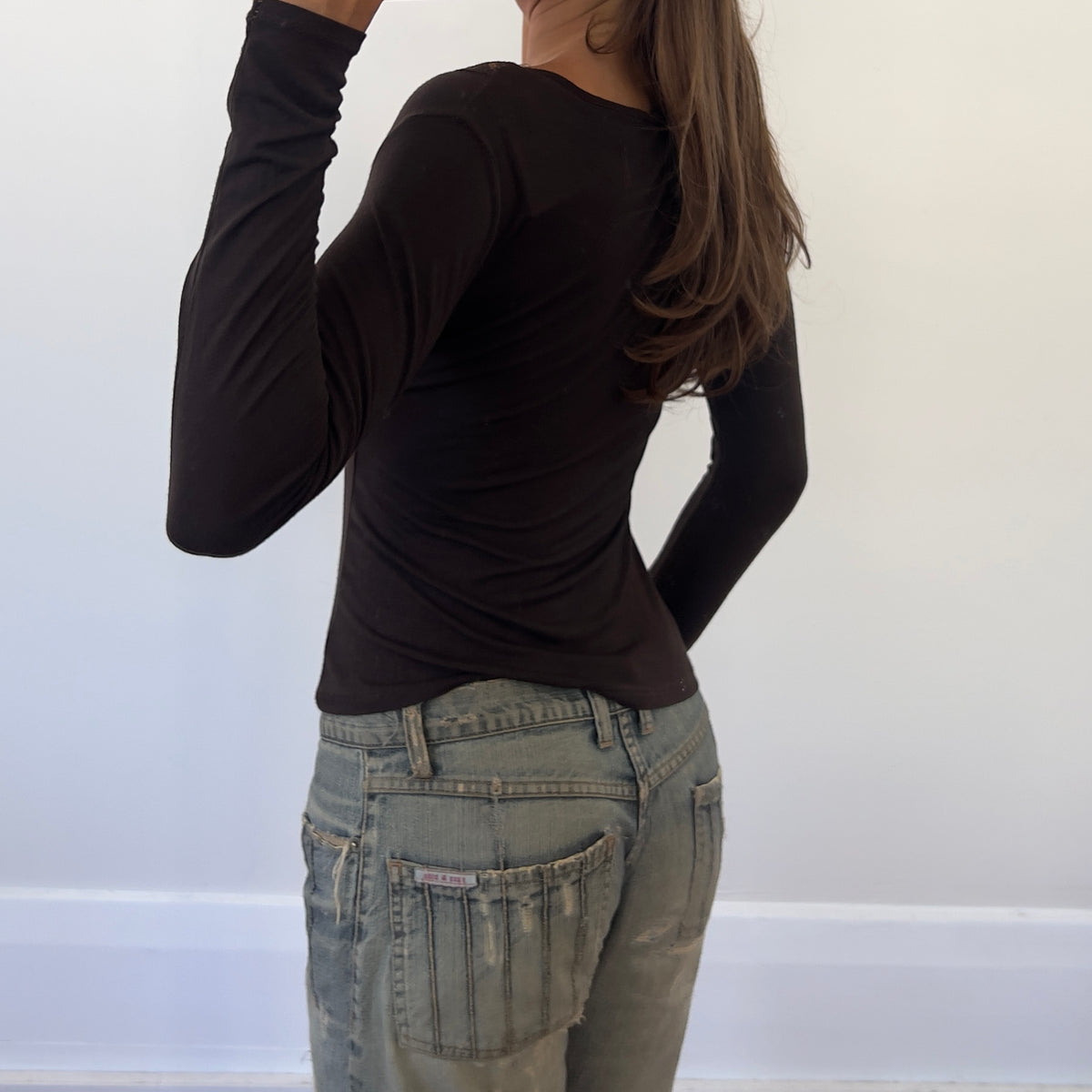 brown long sleeve